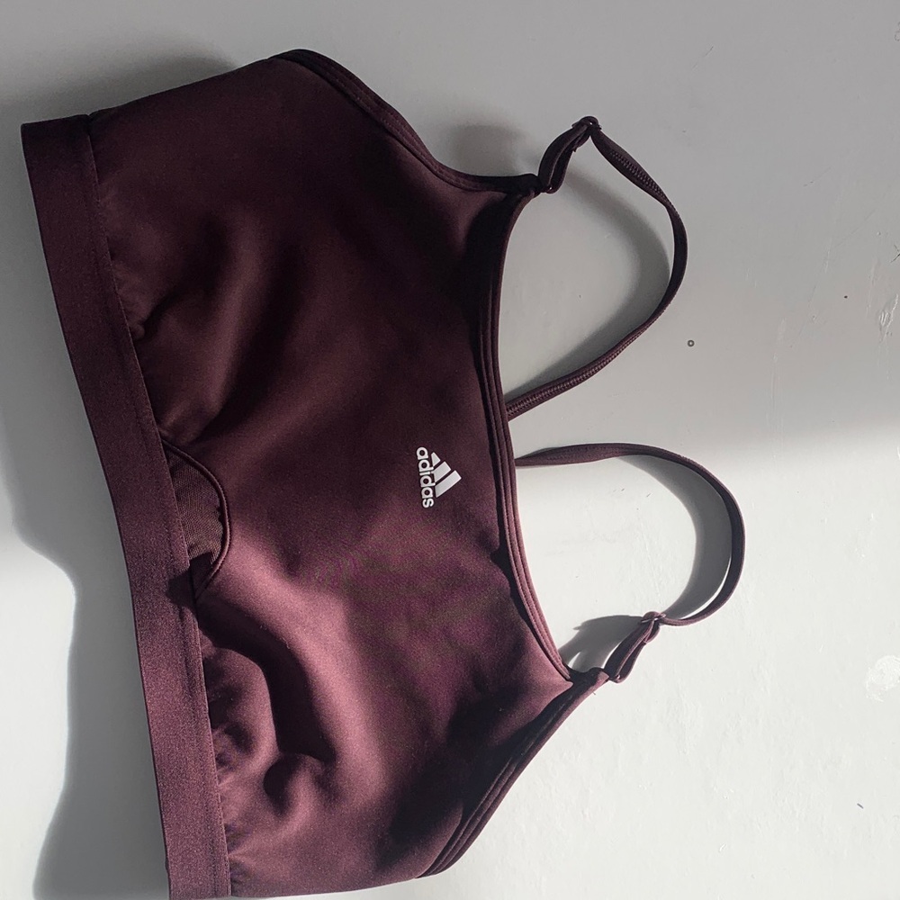Adidas Dark Maroon Sports Bra
